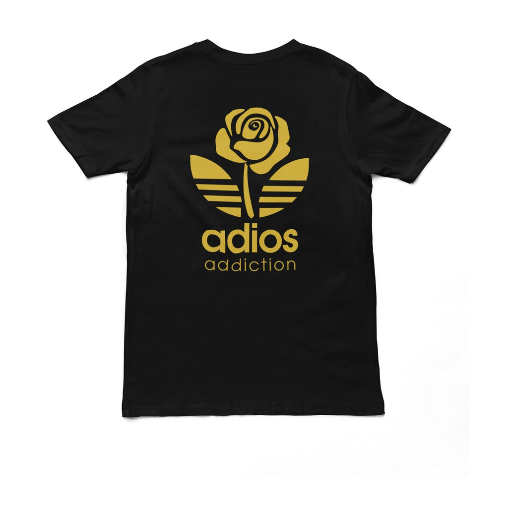 Adios Addiction T-Shirt - Gold Men and Woman's - AA NA